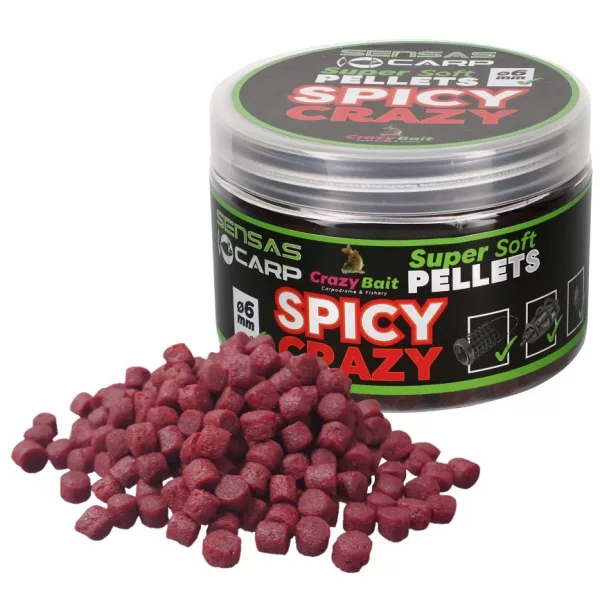 Sensas Super Soft Spicy Crazy 6mm Haakpellet 60gr