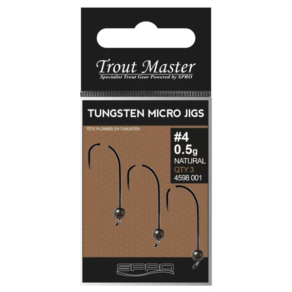 Spro Trout Master Tungsten Micro Jigs Natural 0,5g #4 jigkop