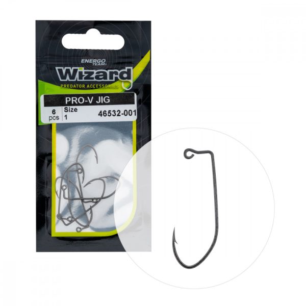 Wizard Pro-V Jig Met oog en weerhaak 1 Offset haak voor spinvissen