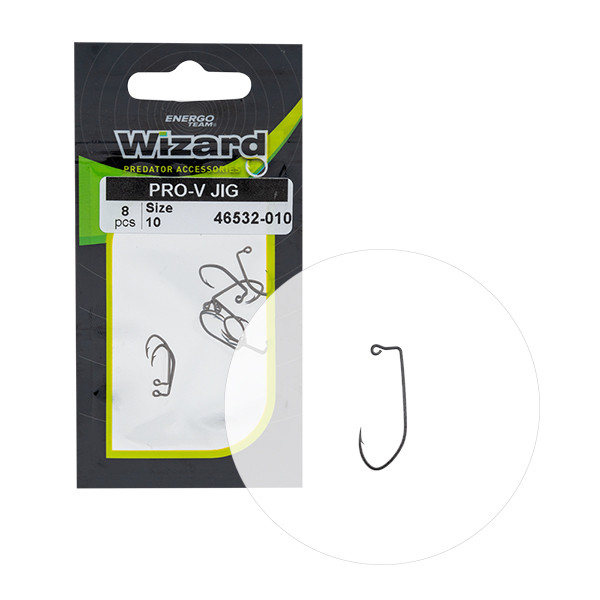 Wizard Pro-V Jig Met oog en weerhaak 8 Offset haak voor spinvissen