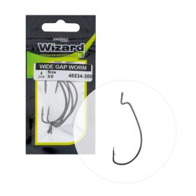   Wizard Wide Gap Worm Met oog en weerhaak 3/0 Offset haak voor spinvissen