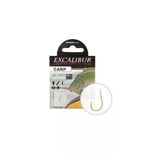 Excalibur Gebonden Haak Karper Klassiek, Goud No.2