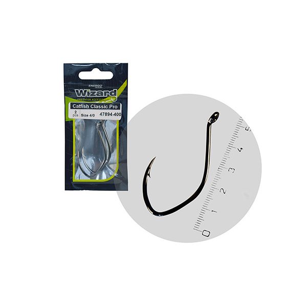 Wizard Catfish Classic Pro Met oog en weerhaak 8/0 Meervalhaak
