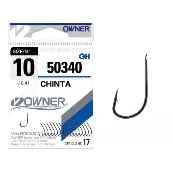 Owner Chinta 50340 14 Fijne vishaak met weerhaak en palletje 17st
