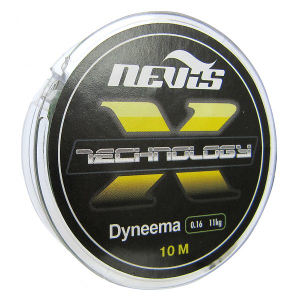 Nevis Technology 10m 0.12mm Gevlochten onderlijn-Grijs