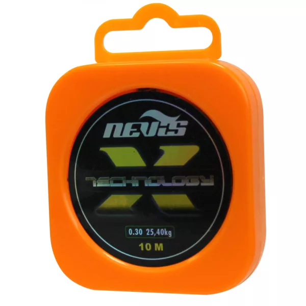Nevis Technology 10m 0.12mm Gevlochten onderlijn+Opberger-Grijs