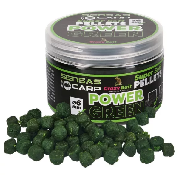 Sensas Super Soft Power Green 4mm Haakpellet 60gr