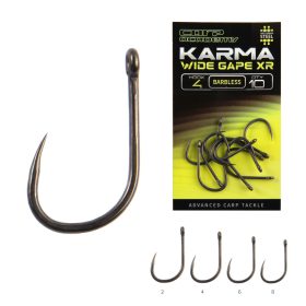   Carp Academy Karma Wide Gape XR 6 Oog, Haak zonder weerhaak 10 stuks