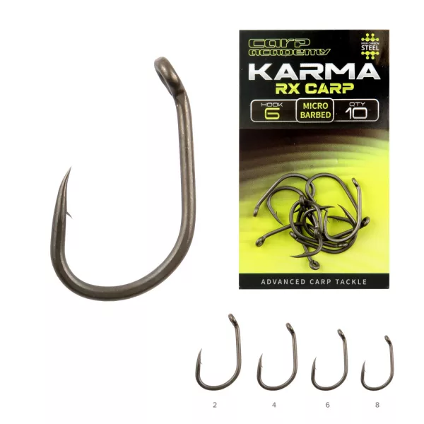 Carp Academy Karma RX Carp 6 Füles, Szakállas Bojlis Horog 10db