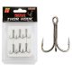 Reiva Treble Hook TR-20 Zwart 2 6 stuks/pak Haak met oog en weerhaak voor roofvis