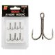 Reiva Treble Hook TR-20 Zwart 6 6 stuks/pak Haak met oog en weerhaak voor roofvis
