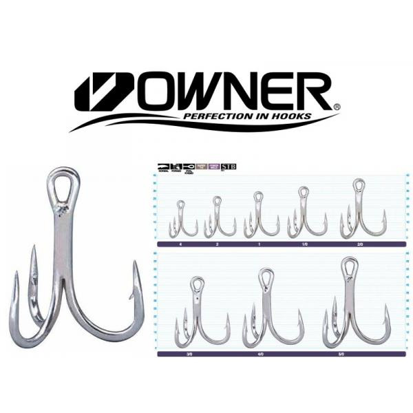 Owner 5666 4X 2 Drievoudige roofvishaak 7 stuks