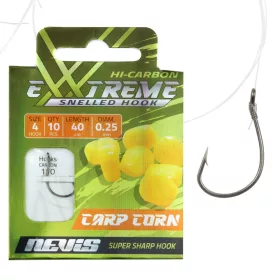   Nevis 12 Met Weerhaak, Met Oog 40cm 0,20mm Monofilament Voorgeknoopte Karperhaak 10 stuks