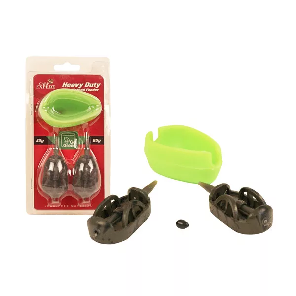Carp Expert Heavy Duty Method Feeder 70gr+70gr met Plunger Go green Method Feeder