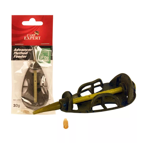 Carp Expert Advancer Method Feeder 40gr Go green Zinklegering Method Feeder