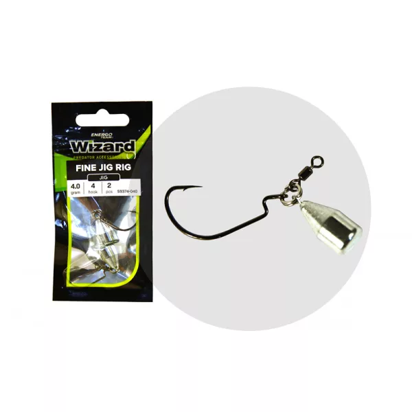Wizard Fine Jig Rig 4 4gr Offset Rig 2 stuks
