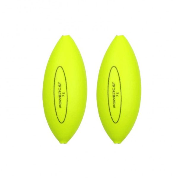 Nevis Powercat Micro U-Float 3gr Fluo Geel Roofvis dobber 2 stuks