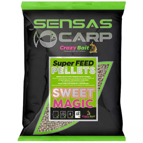 Sensas Super Feed Pellets Sweet Magic 6mm Voerpellet 700gr