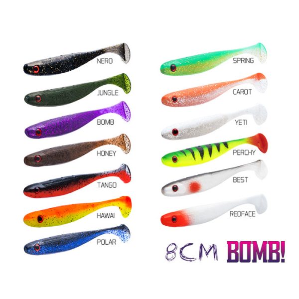 Delphin Rippa Zacht Plastic Aas Carot 8cm 5st