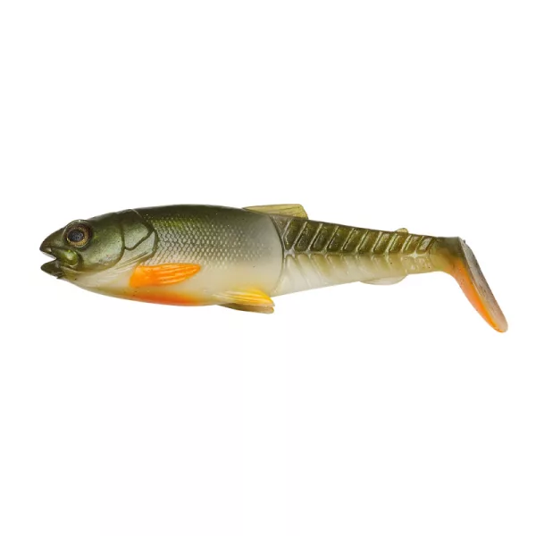 Savage Gear Craft Cannibal Paddletail Plastic kunstaas 10,5cm 12gr Olive pearl Hot orange