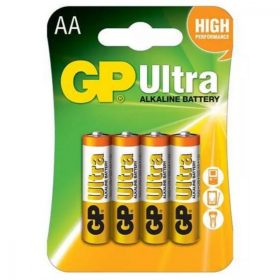   Gp Ultra Alkaline AA Potlood Batterij 15Au (Lr6) Bl/4 (B1921,Gp15Au-C4)
