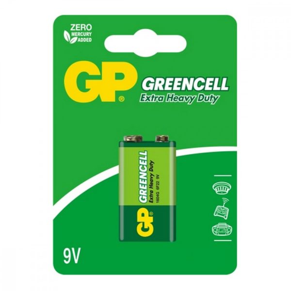 Gp Greencell 9V Batterij Blisterverpakking/1St (B1251,Gp1604G-C1)