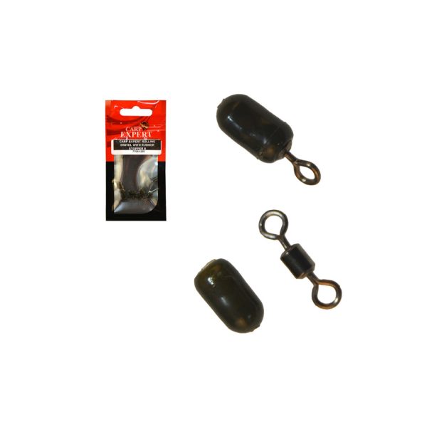 Carp Expert 8 Cylindrische Wartel met Rubberen Stoppen 10 stuks