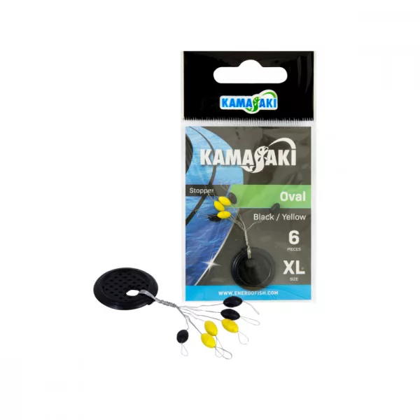 Stopper Kamasaki Ovaal Zwart/Geel Xl