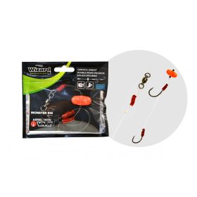   Wizard Monster Surface Livebait Double Mono Rig 6/0+8/0 Specimen 80cm Dubbele Haak Monofil Onderlijn