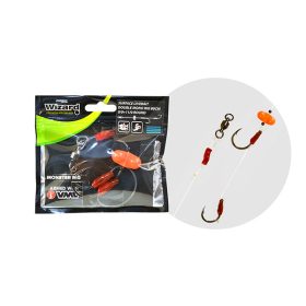   Wizard Monster Surface Livebait Double Mono Rig 7/0+9/0 Classic 80cm Dubbele Haak Monofil Onderlijn