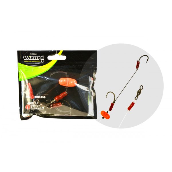 Wizard Monster Surface Livebait Double Monobraid Rig 6/0+8/0 Specimen Meervalonderlijn