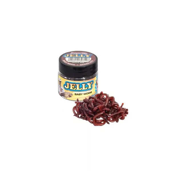 Benzar Jelly Baits Baby Worm Bruin+Rood