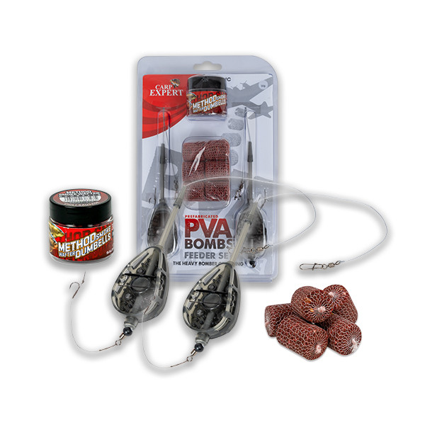 Carp Expert Rapid Pva Bomb Set Rig 50gr+50gr 2 rigs + 6 PVA Bomb + aas Bodemrig
