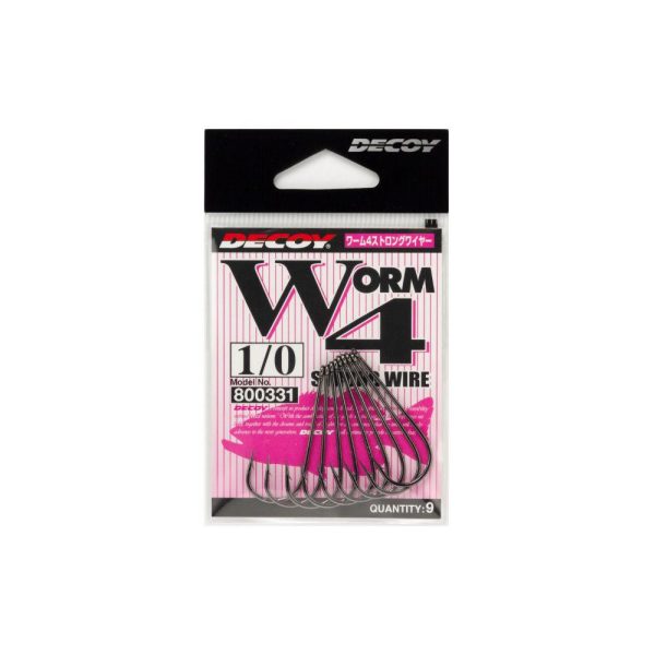 Decoy Worm 4 Strong Wire 3/0 Füles Szakállas Egyágú Ragadozóhalas Horog 7db