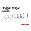 Decoy 27 Pluggin Single #8 Füles Szakállas Egyágú Ragadozóhalas Horog 8db