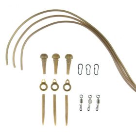   Carp Academy Complete Eindmontage op Zachte Buis Bruin 3 stuks