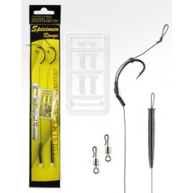   Carp Academy Blow Back Rig 6 Gevlochten Haak met Oog en Weerhaak, Voorgemonteerd 2 stuks
