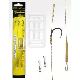   Carp Academy Special Pop Up Rig Teflon Zwart 6 2 stuks/verpakking Boiliehaak met oog en weerhaak