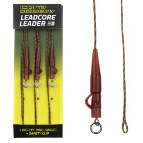   Carp Academy Voorgeknoopte Leadcore Rig met Grootogige Swivel en Loodclip 3 stuks