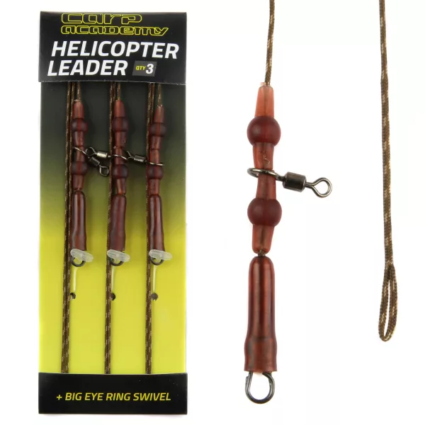 Carp Academy Complete Eindmontage met Loodkernlijn, Wartel en Loodclip 75cm 35lb 3st