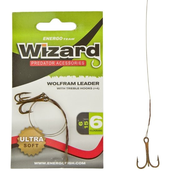 Wolfram Onderlijn Met Driehaak 6 6Kg 2St/Pak