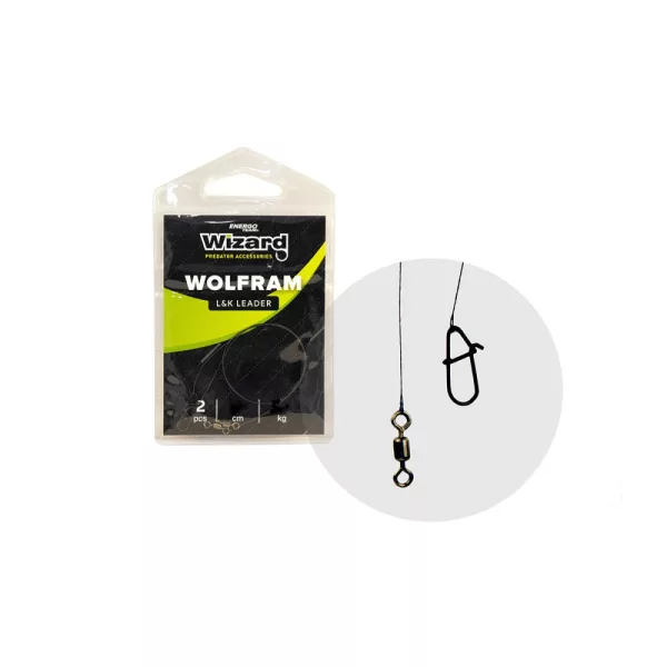 Wizard WOLFRAM LEADER SPINNING ONDERLIJN 10 KG 20 cm - 2 STUKS/PAKKET