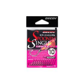   Decoy 30 Spoonin Single #10 Füles Szakállas Egyágú Ragadozóhalas Horog 12db