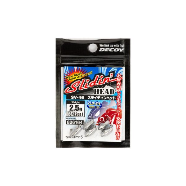 Decoy SV-46 Slidin Head 2,5gr Jig Fej Ólom 5db