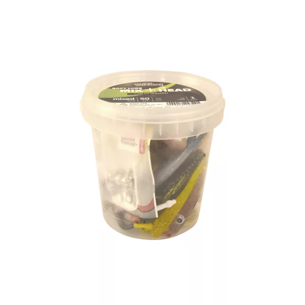 Wizard Soft Lure Mix 50db Kunstaas + 4db Haak