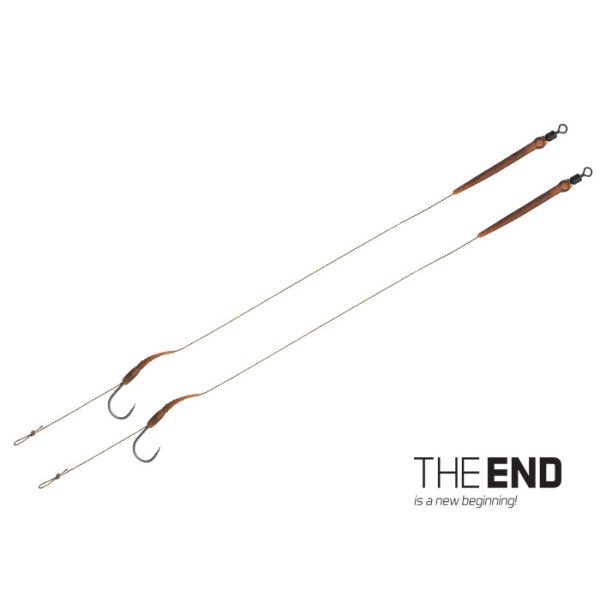 Delphin THE END Boilie rig gebonden haak / 2 stuks 20cm/25lbs/#6