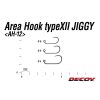 Decoy Area Jiggy Type XII AH-12 #4 Barbless Füles Szakáll Nélküli Egyágú Ragadozóhalas Horog 12db
