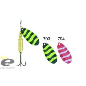 Kamasaki Parrot Spinners Zwart-Geel Golvend 3 - 8gr