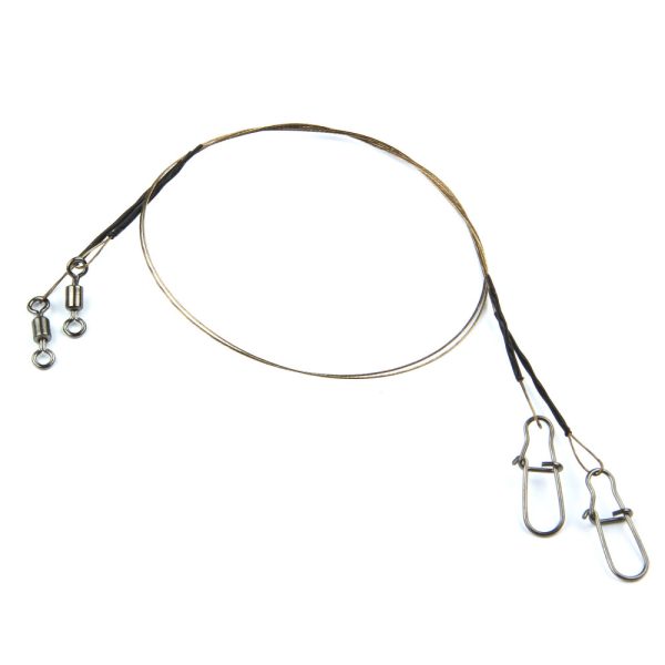 Premium wolfraam onderlijn 1x19 2/st 25cm/0,25mm Roofdier onderlijn