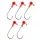 Nevis Rubberviskop rood 3/0 3gr 5st/pk Jigkop